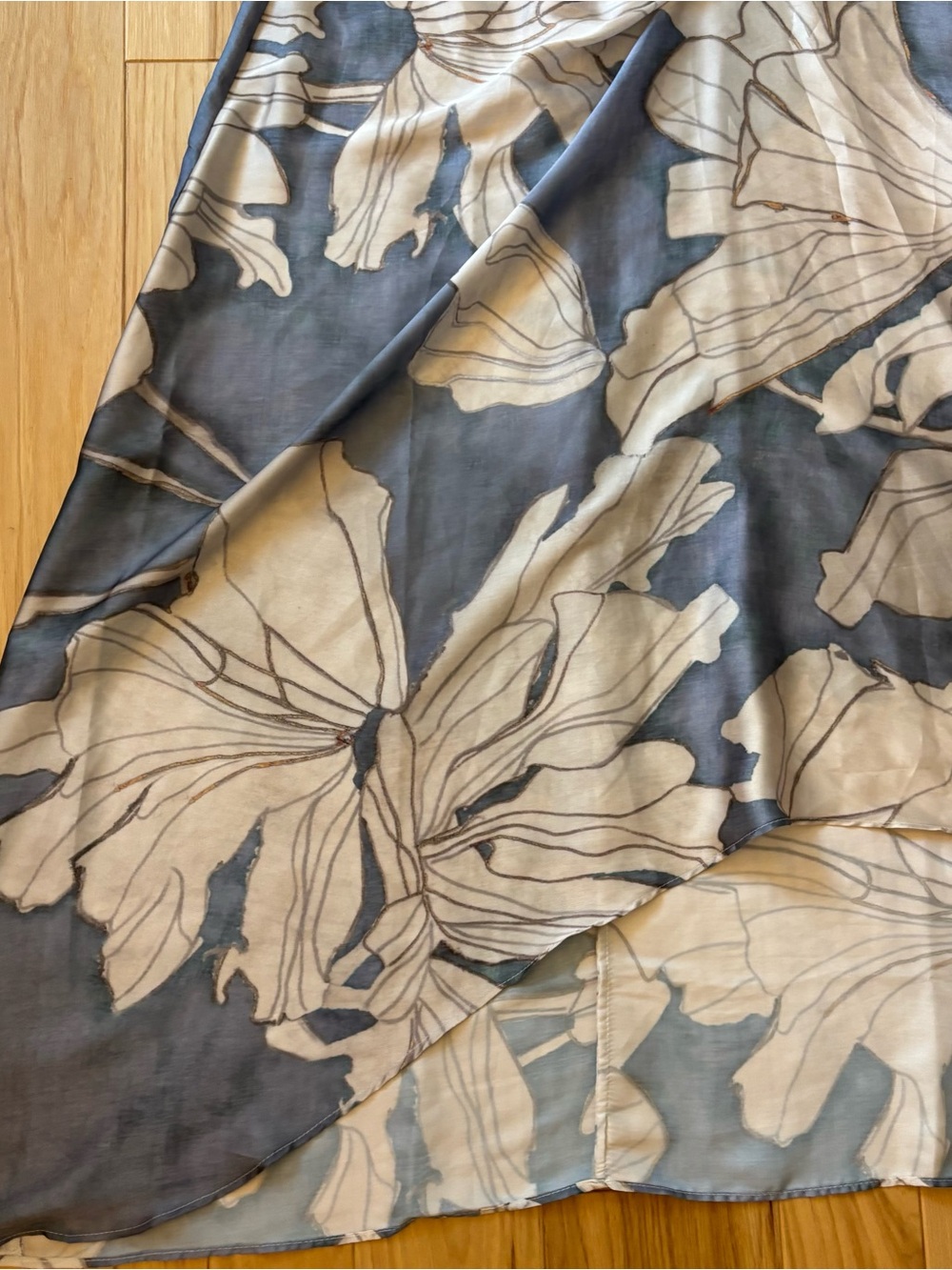 Reiss Mieke Floral Satin Drape Midi Dress - Picture 5 of 10
